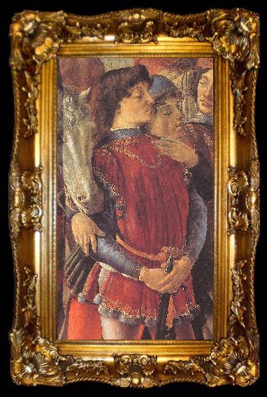 framed  BOTTICELLI, Sandro The Adoration of the Magi (detail), ta009-2